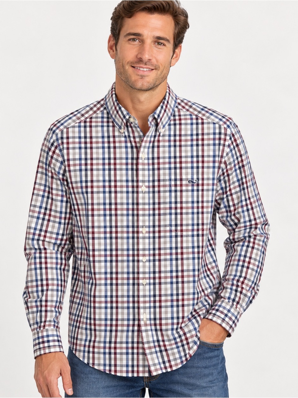 Vineyard Vines Men’s Plaid Stretch Button Down Shirt Size M NWT